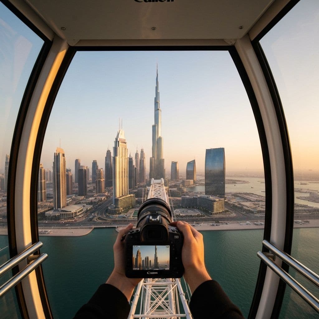 AIN Dubai Photography Guide - Professional camera capturing Dubai skyline views